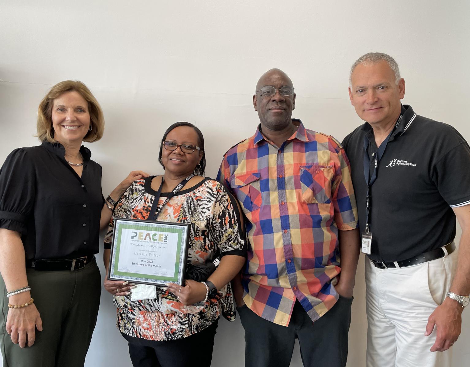 Employee of the Month for May is Latasha Wilson