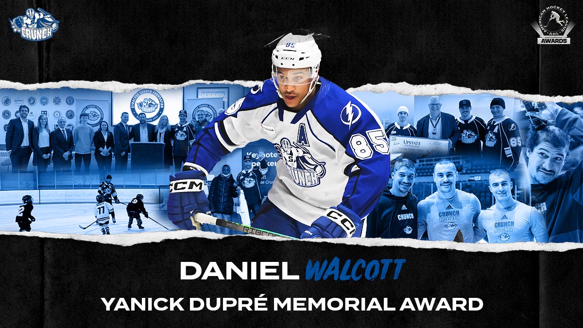 Daniel Walcott for receiving the Yanick Dupré Memorial Award