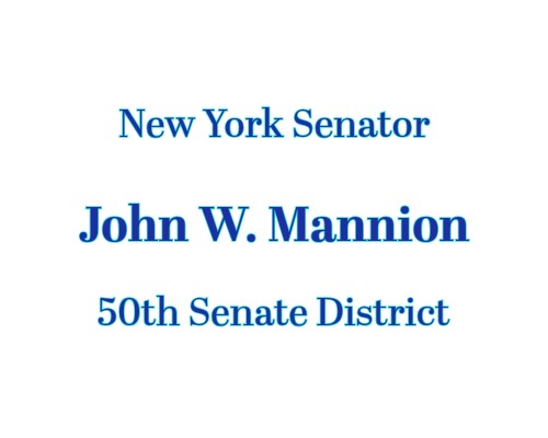 New York Senator<br />John W. Mannion<br />50th Senate District