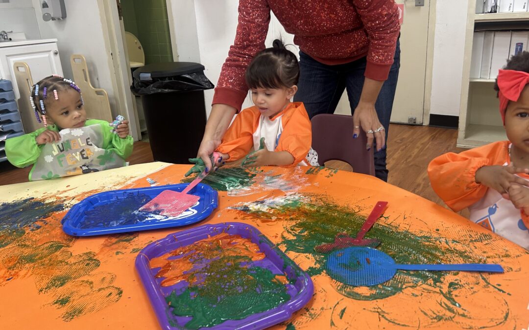 Splatter Painting at Early Head Start!