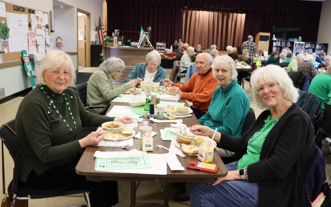 Seniors Celebrate St. Patrick’s Day with Festive Lunch
